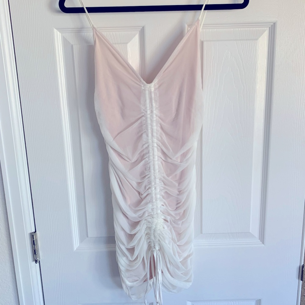 Pretty Little Thing white mini dress